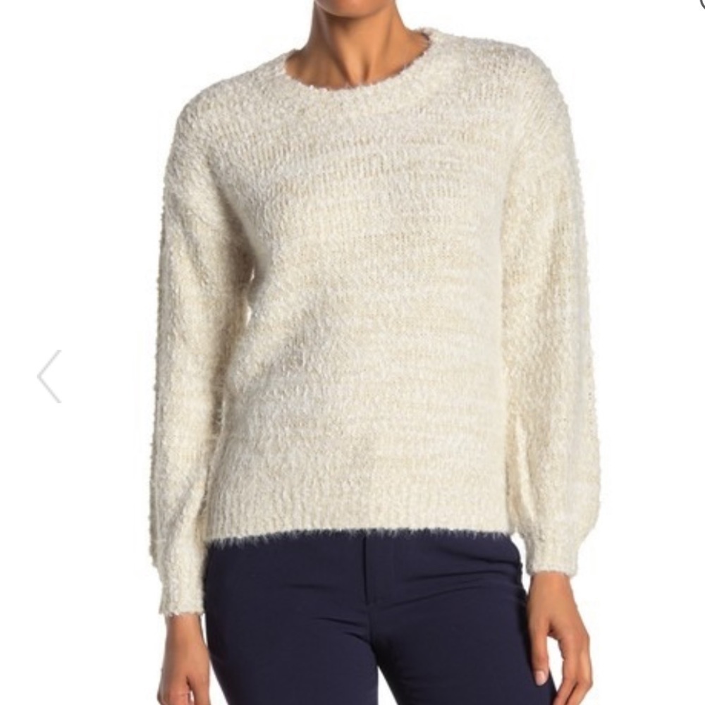 Philosophy- Fuzzy Balloon Sleeve Sweater - Small